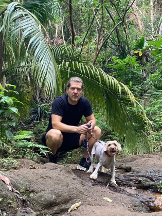 Stefan and his dog Bhaloo